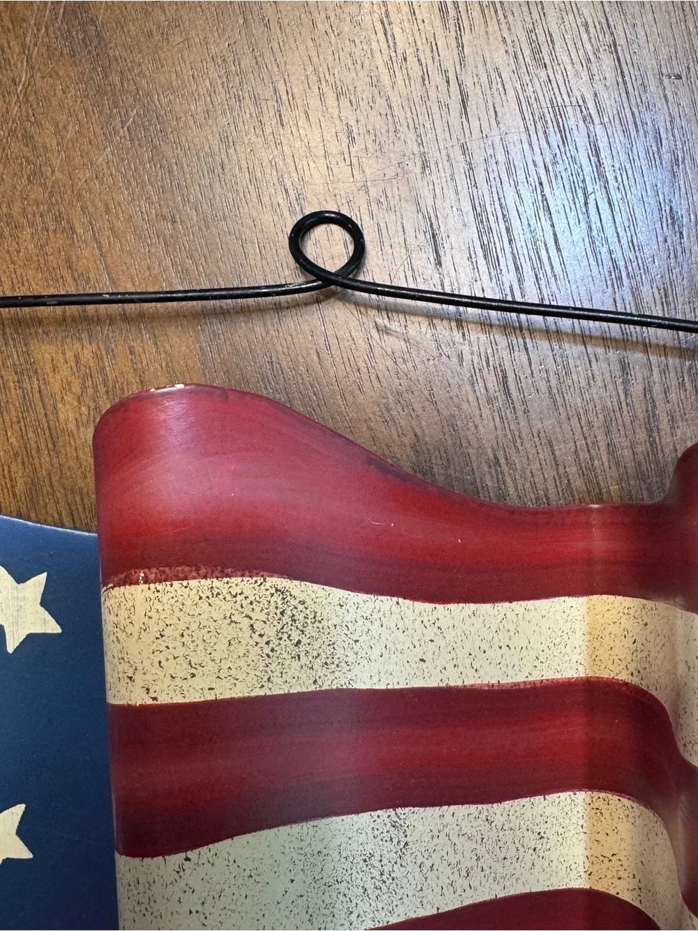 Americana Metal Wavy American Flag Wall Rustic Decor-0187